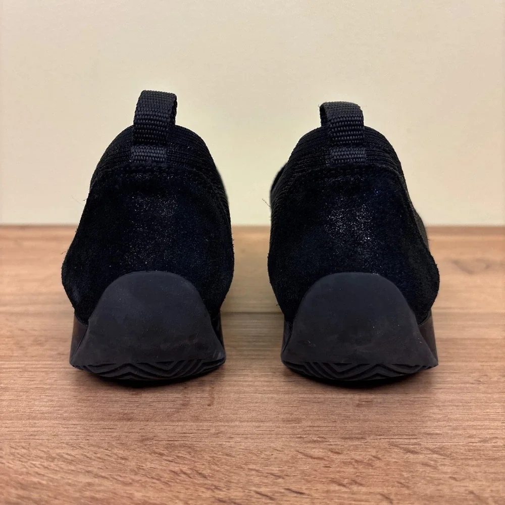 ARA Leena Sneaker Black Woven Knit Women Size‎ 5 Slip On Casual Comfort Stretch